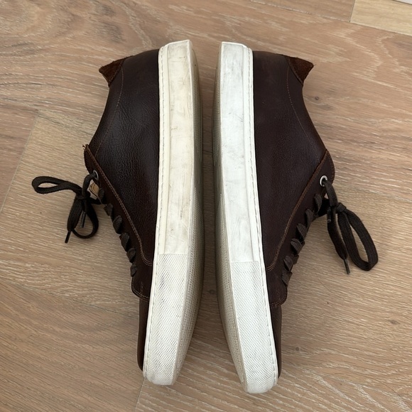 Suitsupply Brown Calf Leather White Sole Fashion Sneakers Lace Up Casual Mens 44 - Picture 4 of 9